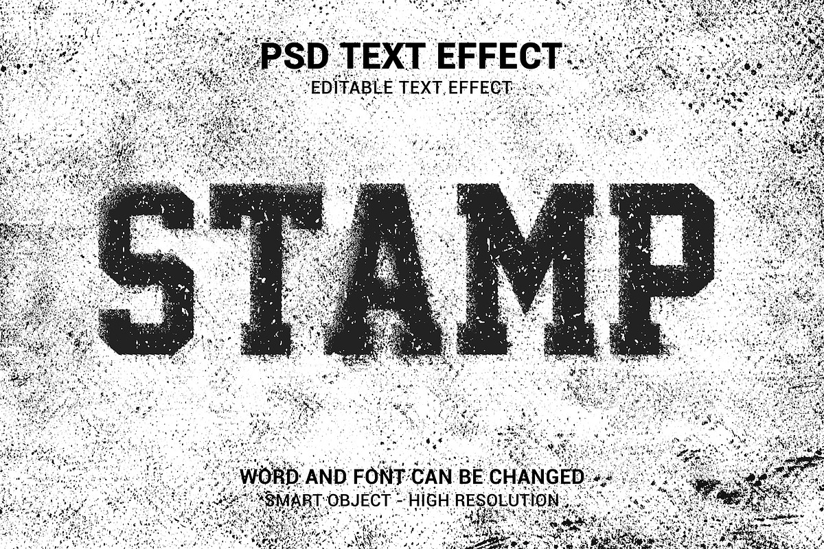 Grunge Stamp Editable Text Effect, a Layer Style Add-On by bdrobin (Photo 1 of 2)
