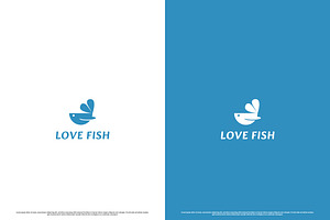 Love Fish Abstract Logo Design Icon, a Branding & Logo Template by Morvana Crew