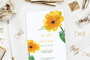 Sunflower Watercolor Wedding Invite, an Invitation Template by Love Design (Thumbnail 3 of 7)