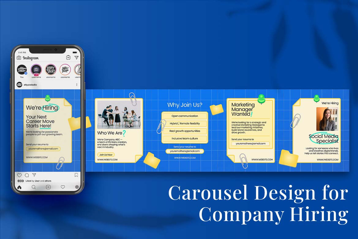 Company Hiring Instagram Carousel &, a Social Media Template by Attype (Photo 4 of 5)