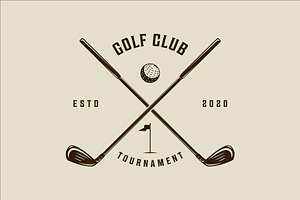 golf club logo vintage vector, a Branding & Logo Template by zyxroun shop