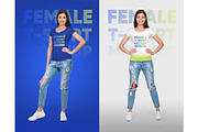 Female V-Neck T-Shirt Mockup Vol 2, a Shirt Mockup by Hi, Mock-Up! (Thumbnail 6 of 10)