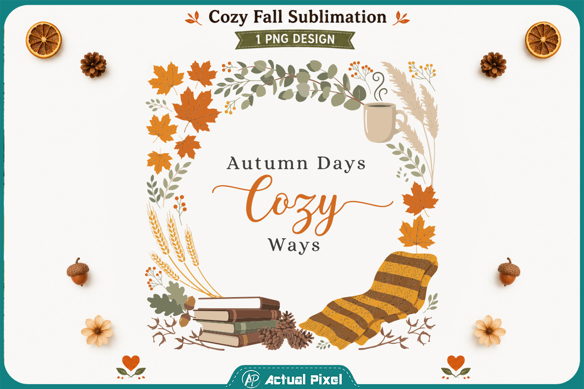 Cozy Fall Sublimation Quotes Bundle, a Seasonal Illustration by Actual Pixel (Photo 4 of 20)