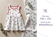 Kids Dress Mockup Fabric PSD Clothin, a Shirt Mockup by Mie Mockup Studio (Thumbnail 3 of 8)