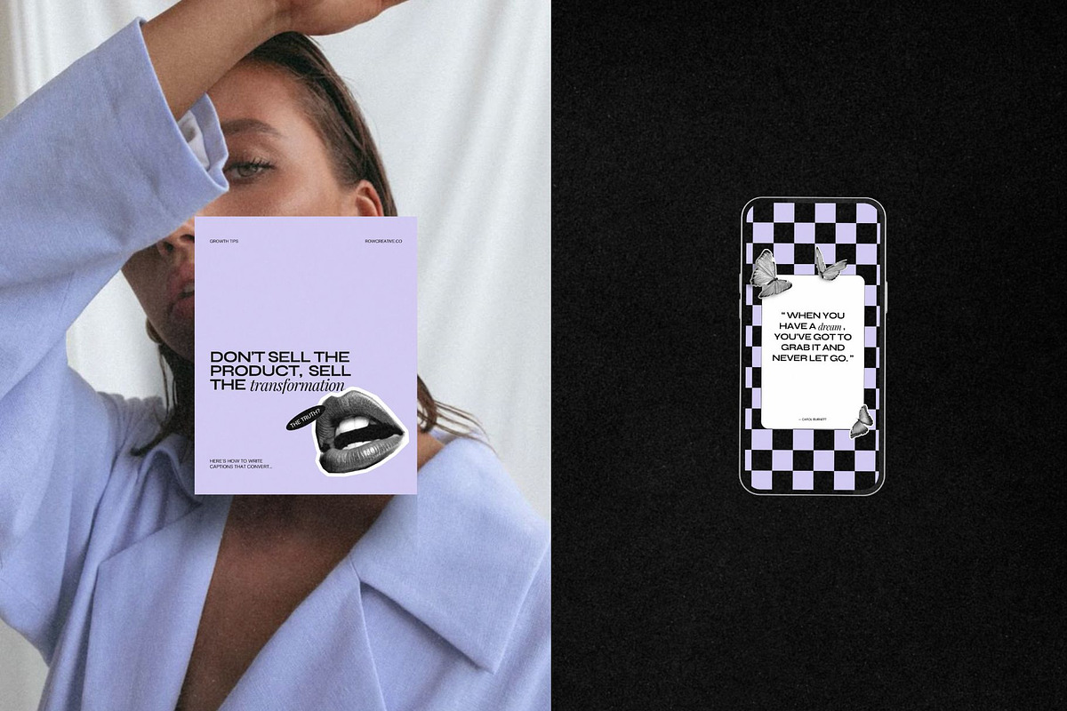 Purple Bold Instagram Template, a Social Media Template by Row Creative (Photo 5 of 10)