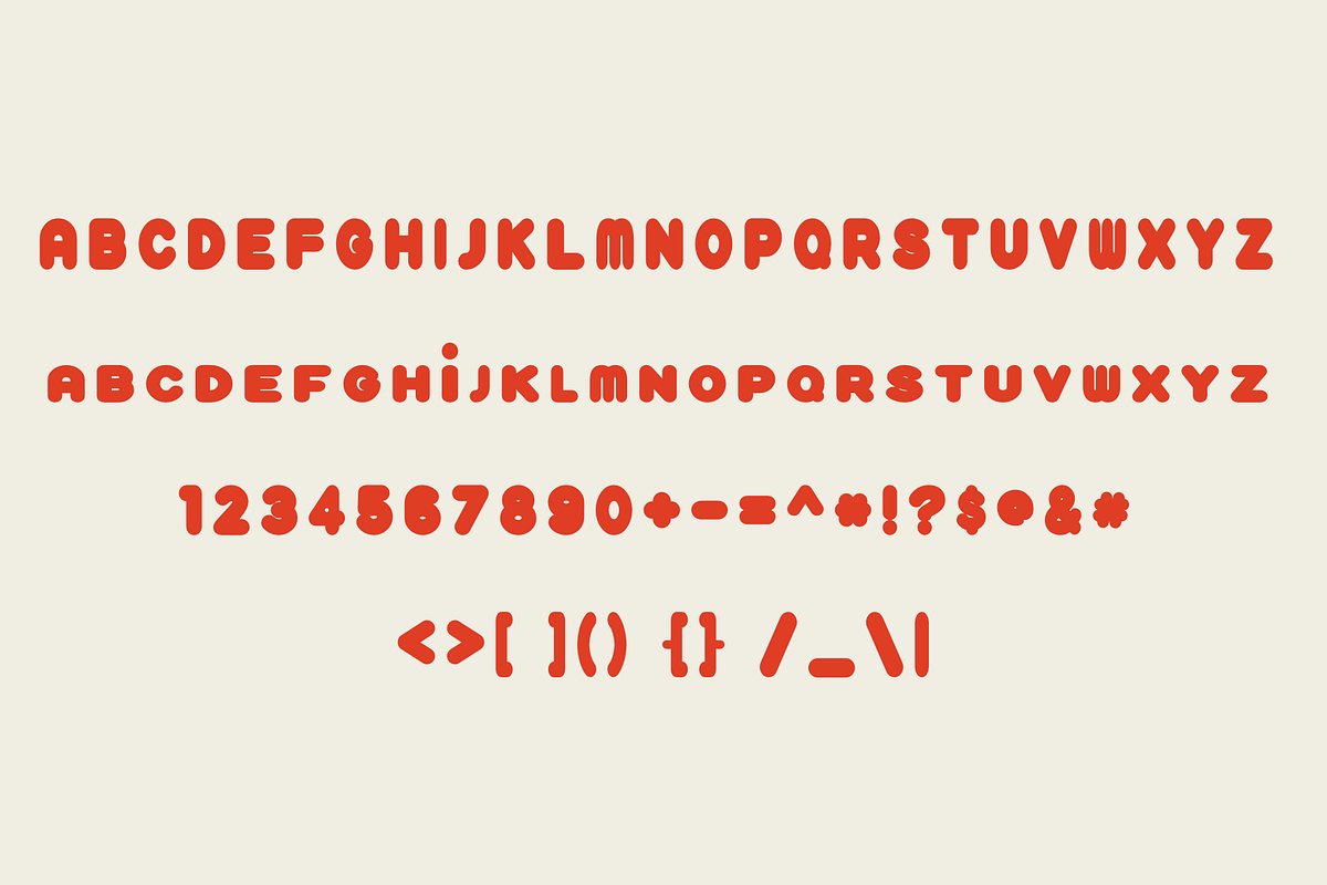 Plump-Ish - Modern Typeface, a Sans Serif Font by Made by Cap (Photo 5 of 6)