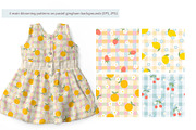 Blooming Fruits Gingham Patterns, a Pattern Graphic by Svitlana Kharchuk (Thumbnail 2 of 8)