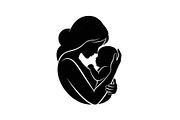 50 Mother and Baby Love Silhouette S, an Illustration by Designs_River (Thumbnail 9 of 51)