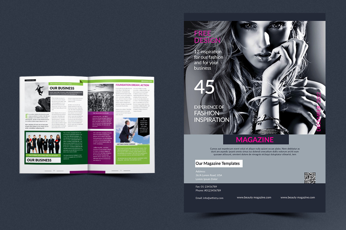 FASHION MAGAZINE TEMPLATE, a Magazine Template by artico (Photo 6 of 6)
