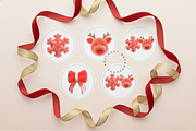 Cute Red Fluffy Xmas Set, a Solid Icon by Lumeno (Thumbnail 5 of 6)