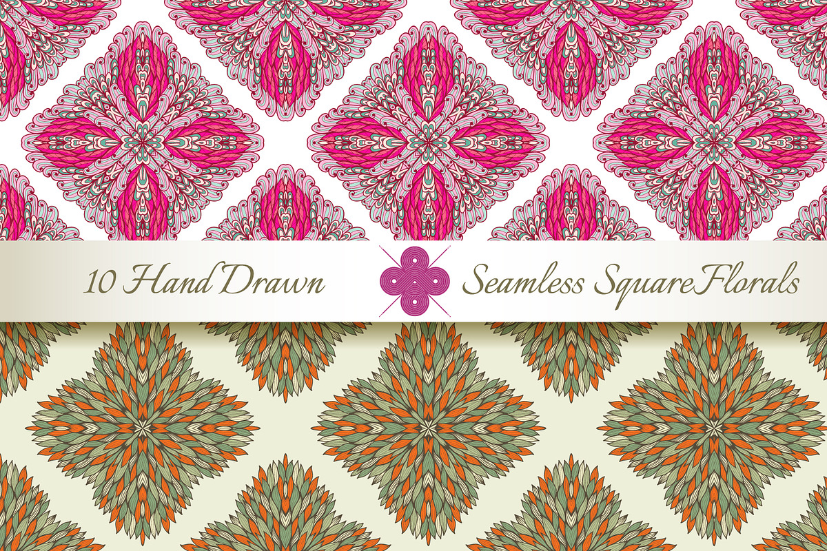 10 Seamless Square Patterns Set#2 preview 4