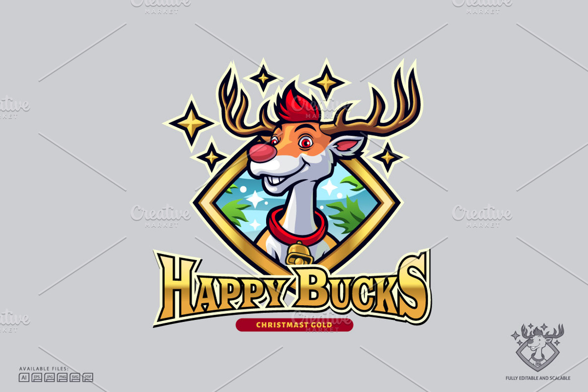 Christmas Buck Logo Template, a Branding & Logo Template by Kongstones_std (Photo 3 of 5)