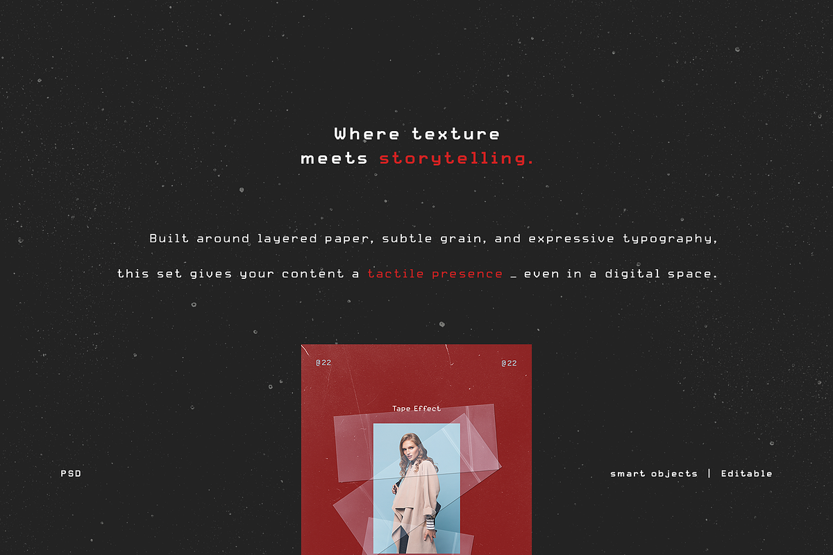 Grunge Tape Instagram Templates, a Social Media Template by Filip Studio (Photo 7 of 8)