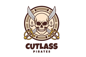 utlass Pirates logo, a Decorative Illustration by Izdihaar_Studio
