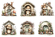 Easter Bunny House Clipart, an Illustration by Dream Creation (Thumbnail 2 of 6)