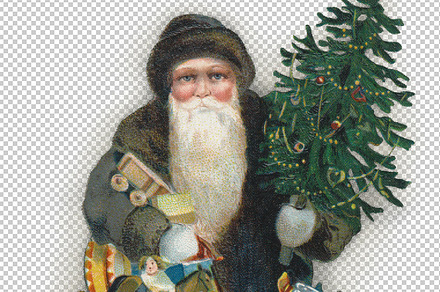 Father Christmas, clip art, an Illustration by Betty Nane