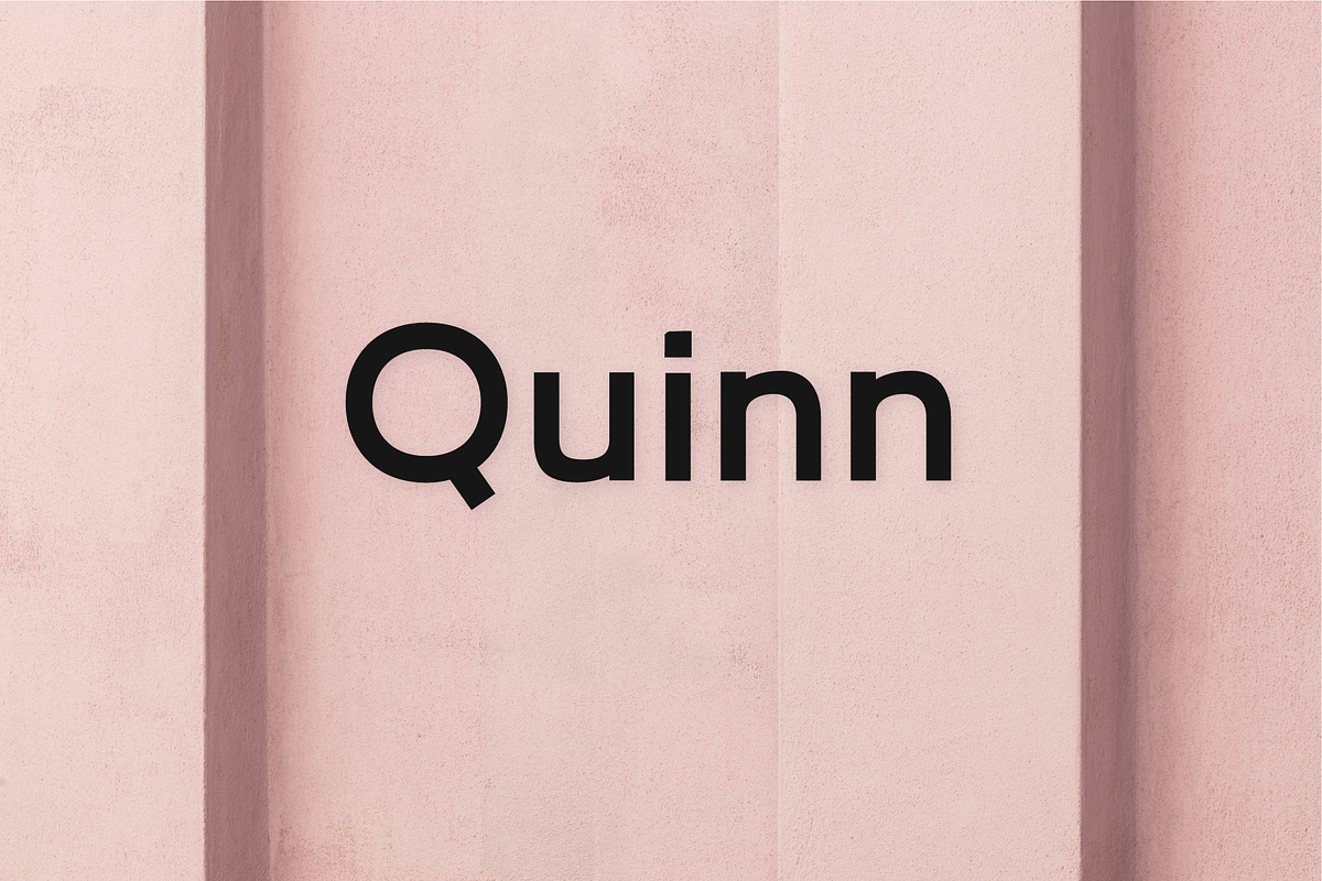 Quinn - A minimal sans serif, a Sans Serif Font by Cassandra Cappello (Photo 1 of 6)