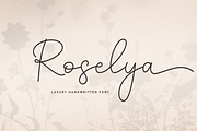 Roselya | Script Font, a Handwritten Font by Scratchones (Thumbnail 1 of 8)