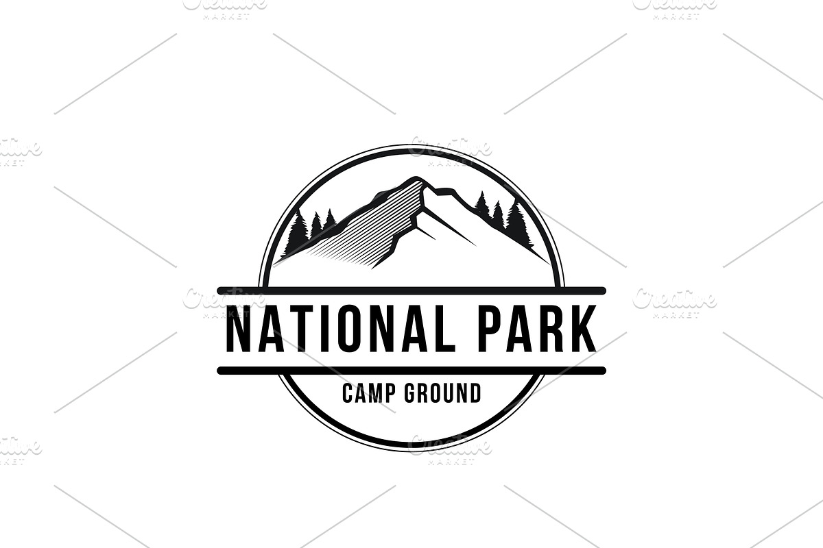 National Park Mountain Logo Design, a Branding & Logo Template by AlvinStd