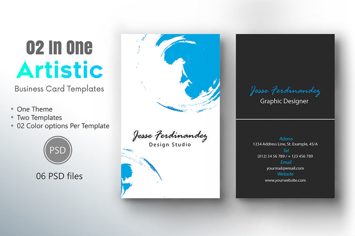 Artistic Business Card Bundle, a Business Card Template by M6 Gallery (Photo 8 of 18)