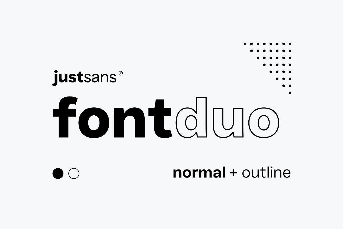 JUST Sans Font Duo — Clean + Outline, a Sans Serif Font by JUST Creative (Photo 1 of 13)