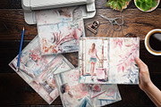 Dreamy Fiminine Travel Junk Journal, a Decorative Illustration by V Design Creator (Thumbnail 4 of 12)