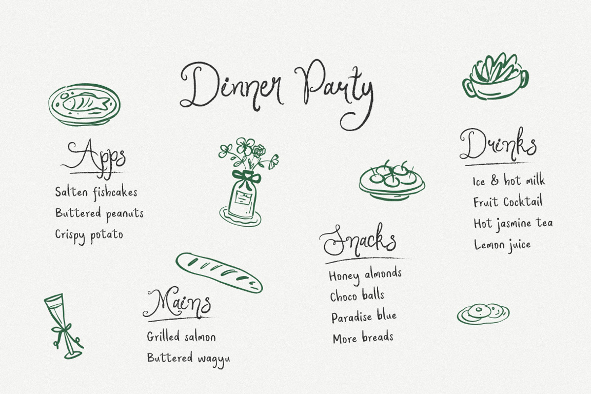 Authentic Whimsical Font, a Handwritten Font by HansCo Studio (Photo 4 of 12)