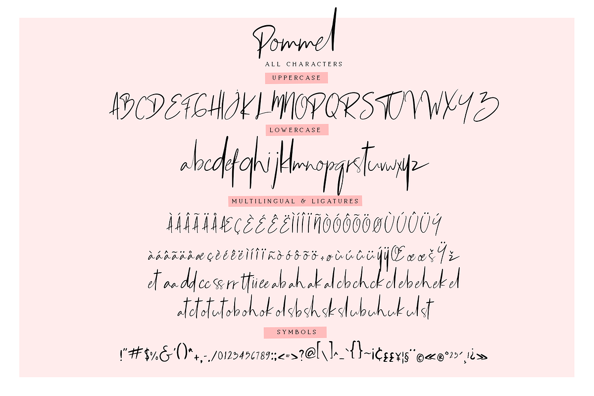 Pommel - Handstylish Font preview 3