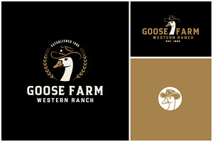 Goose Cowboy Hat Western Farm Logo, a Branding & Logo Template by Enola99d