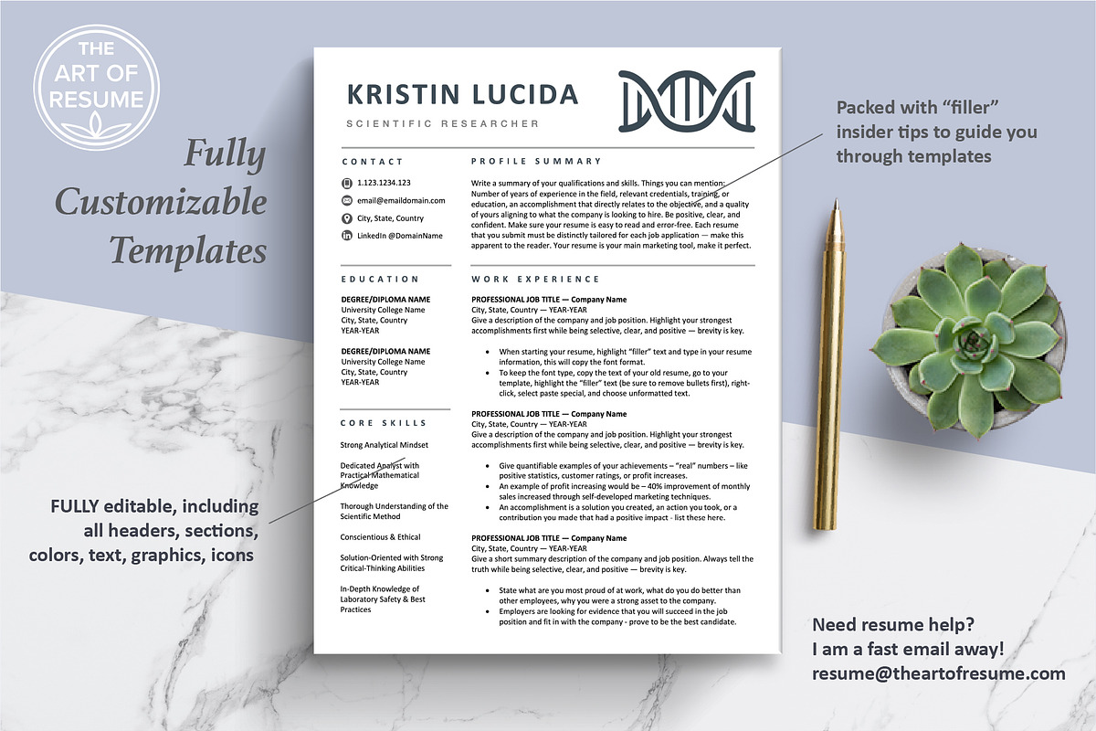 Science Resume Templates | Scientist, a Resume Template by The Art of Resume (Photo 3 of 8)