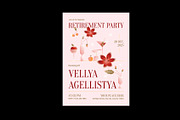 Floral Retirement Party Invitation, an Invitation Template by Neermana (Thumbnail 2 of 4)