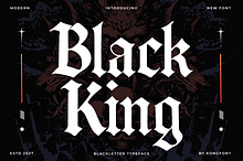 Black King – Modern Blackletter Type