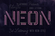 Futuristic Neon 3D Lettering, a Graphic by TVartworks (Thumbnail 6 of 20)