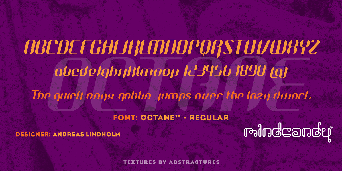 Octane™, a Sans Serif Font by MINDCANDY (Photo 1 of 3)