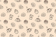 Coffee And Bakery Only Whimsical Set, a Food Illustration by ViktoriyaD (Thumbnail 11 of 14)