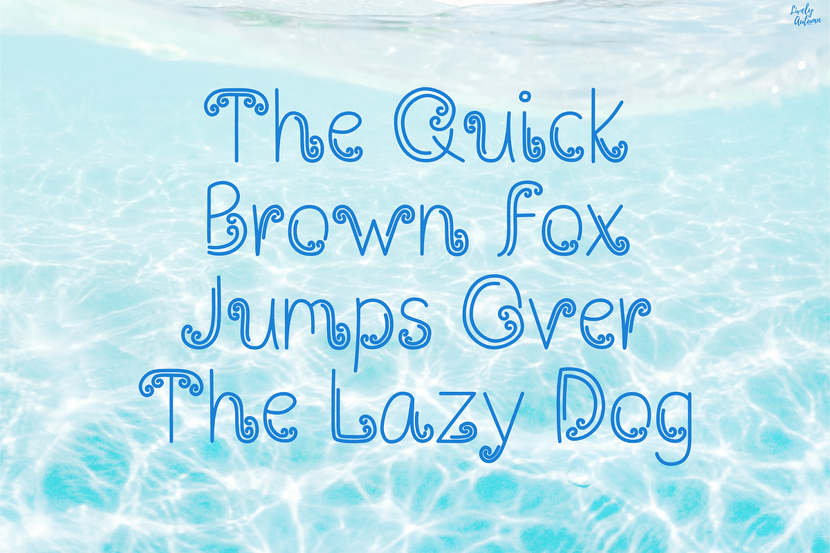 Sea Wave| handwritten display font, a Handwritten Font by LivelyAutumn11.11 (Photo 4 of 5)