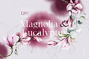 Magnolia & Eucalyptus. Watercolor, an Object Illustration by Colden Blue (Thumbnail 1 of 15)