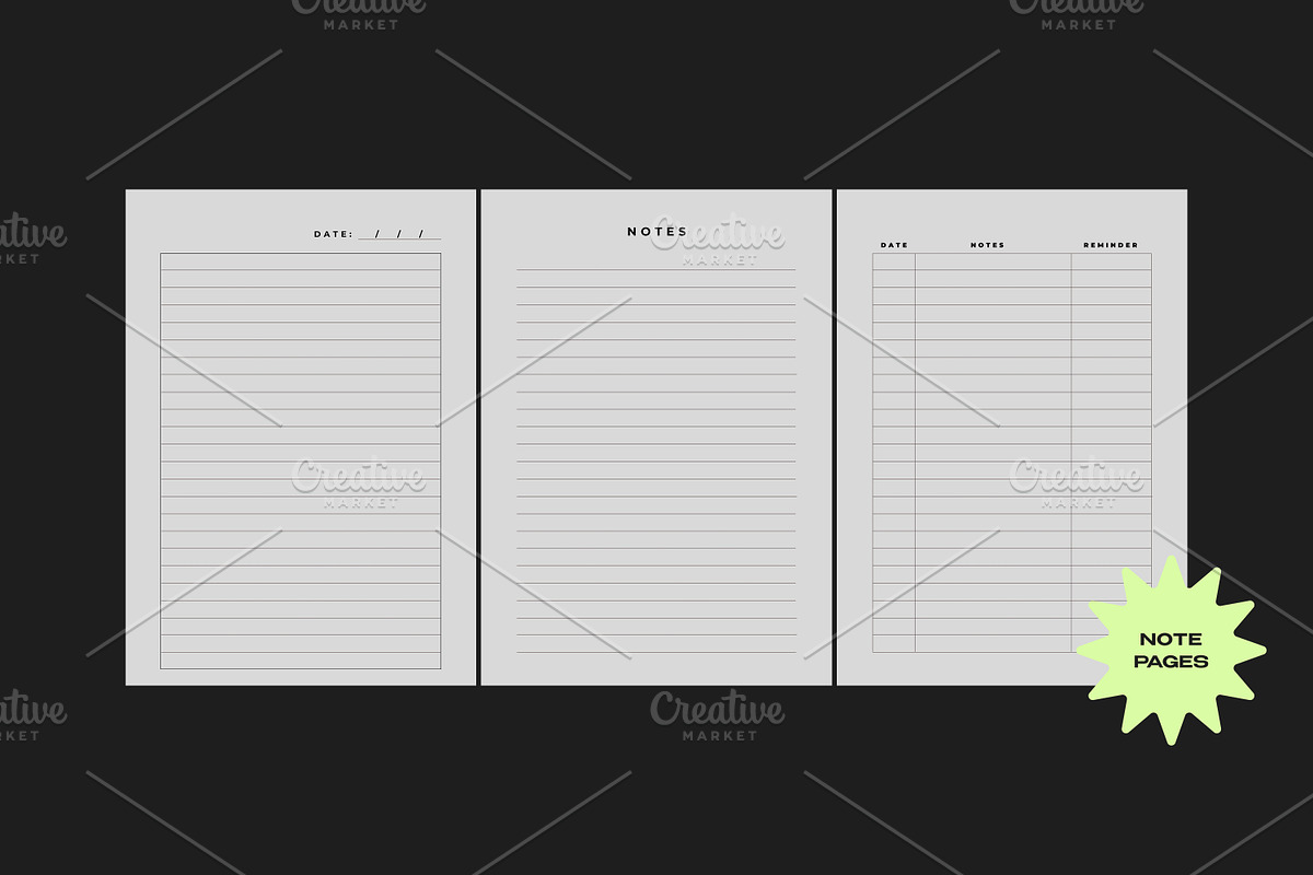 9 Printable Planner Pages, a Flyer Template by Art's and patterns (Photo 4 of 4)