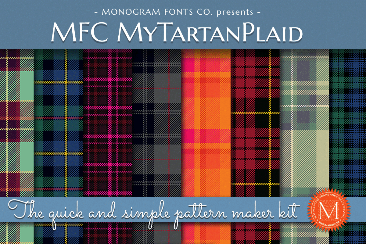 MFC MyTartanPlaid, a Pattern Graphic by Monogram Fonts Co. (Photo 1 of 8)