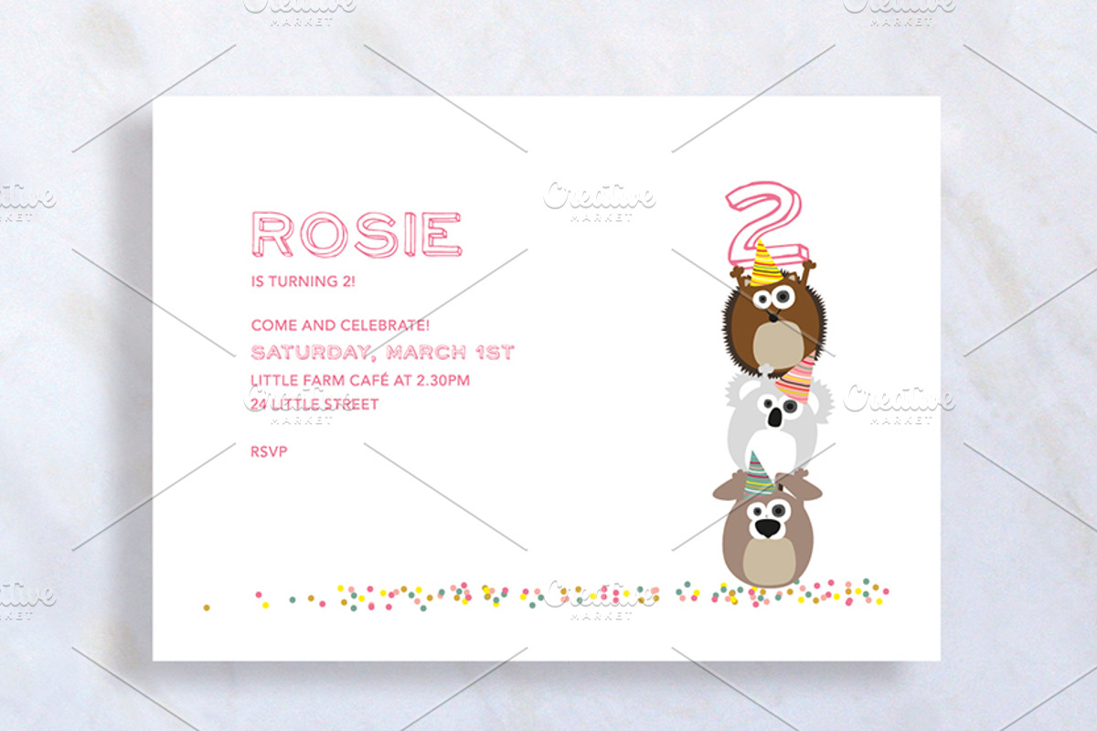 Cute Kid Birthday Invitation Card, an Invitation Template by stockhype (Photo 1 of 2)