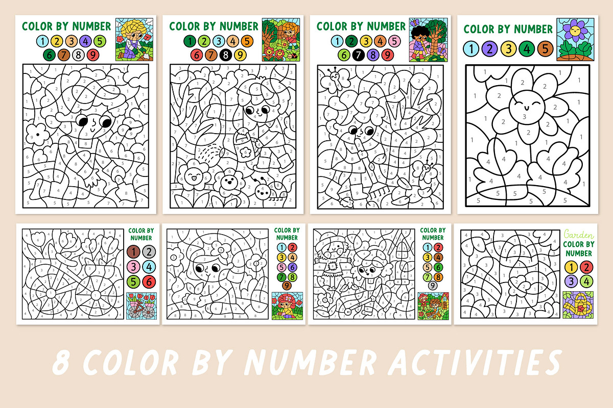 Garden coloring games and activities, an Education Illustration by Lexi Claus (Photo 8 of 16)