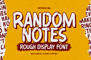 Random Notes - Rough Display Font, a Font by Gassstype (Thumbnail 1 of 8)