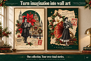 Vintage Christmas Collage Creator, an Object Graphic by Designertale (Thumbnail 7 of 10)