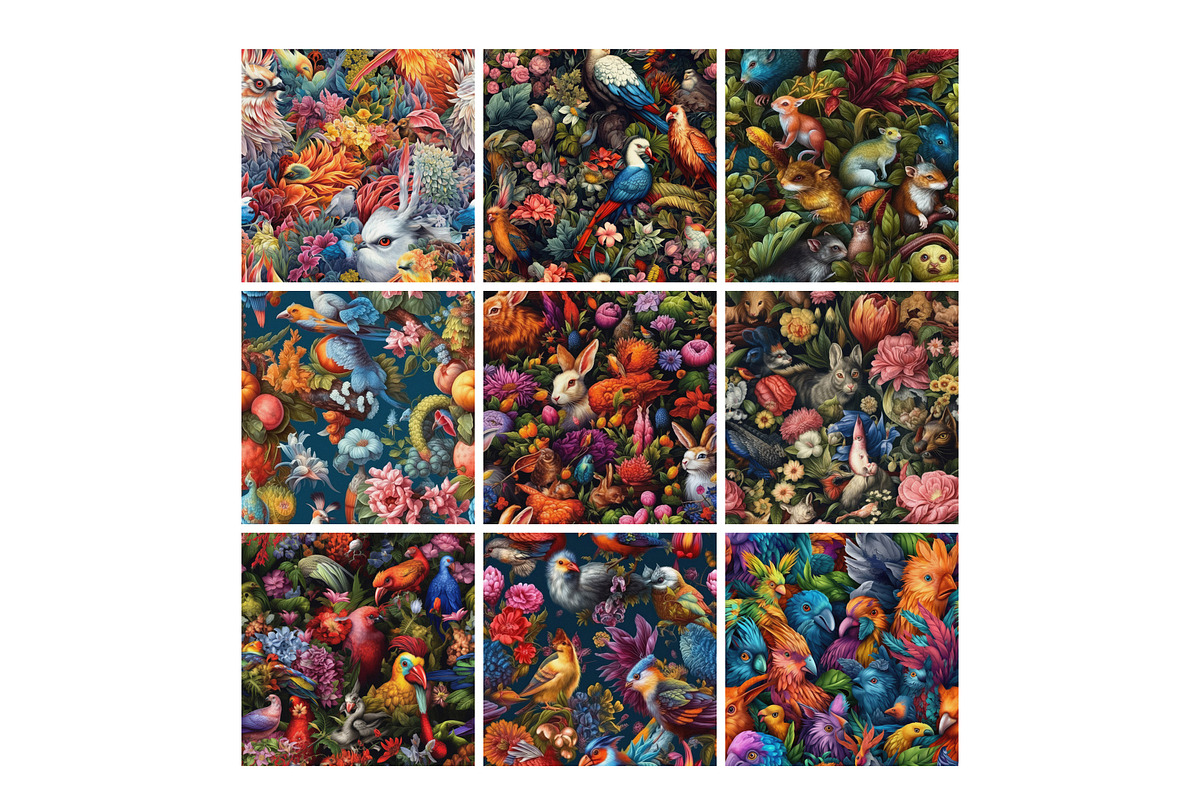 Fantastic Animals Seamless Patterns, a Pattern Graphic by PrintyleStudio (Photo 3 of 6)
