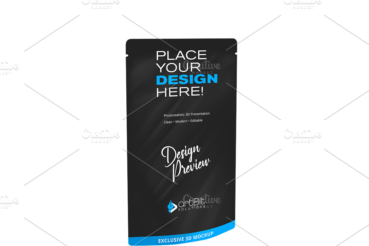 Plastic Pouch Packaging Mockup Set, a Packaging Mockup by artBit Design Studio (Photo 2 of 2)