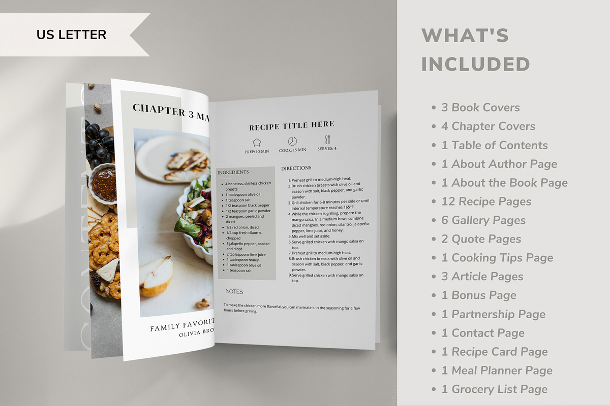 Cookbook Template CANVA, a Magazine Template by OrganizationOasisRo (Photo 2 of 10)