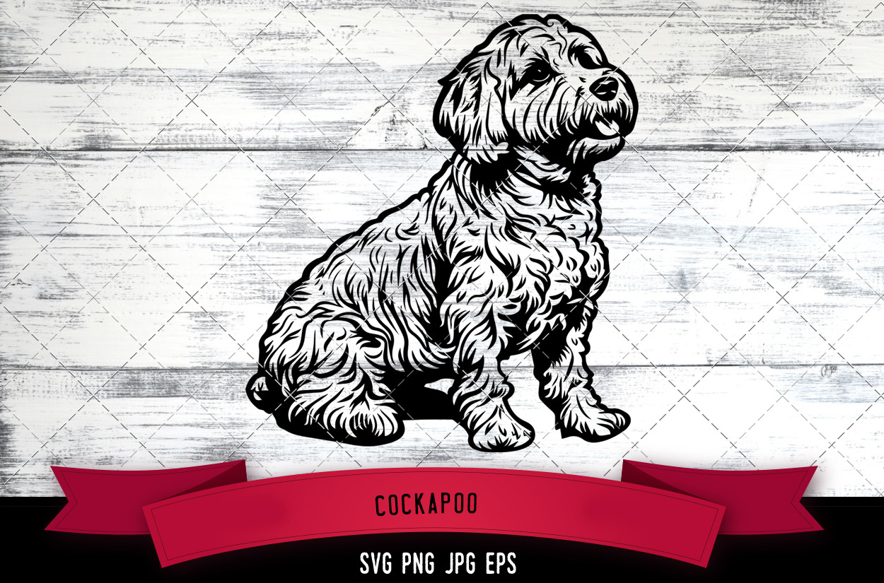 Cockapoo SVG, Dog SVG, Logo, an Object Graphic by The Silhouette Queen ...