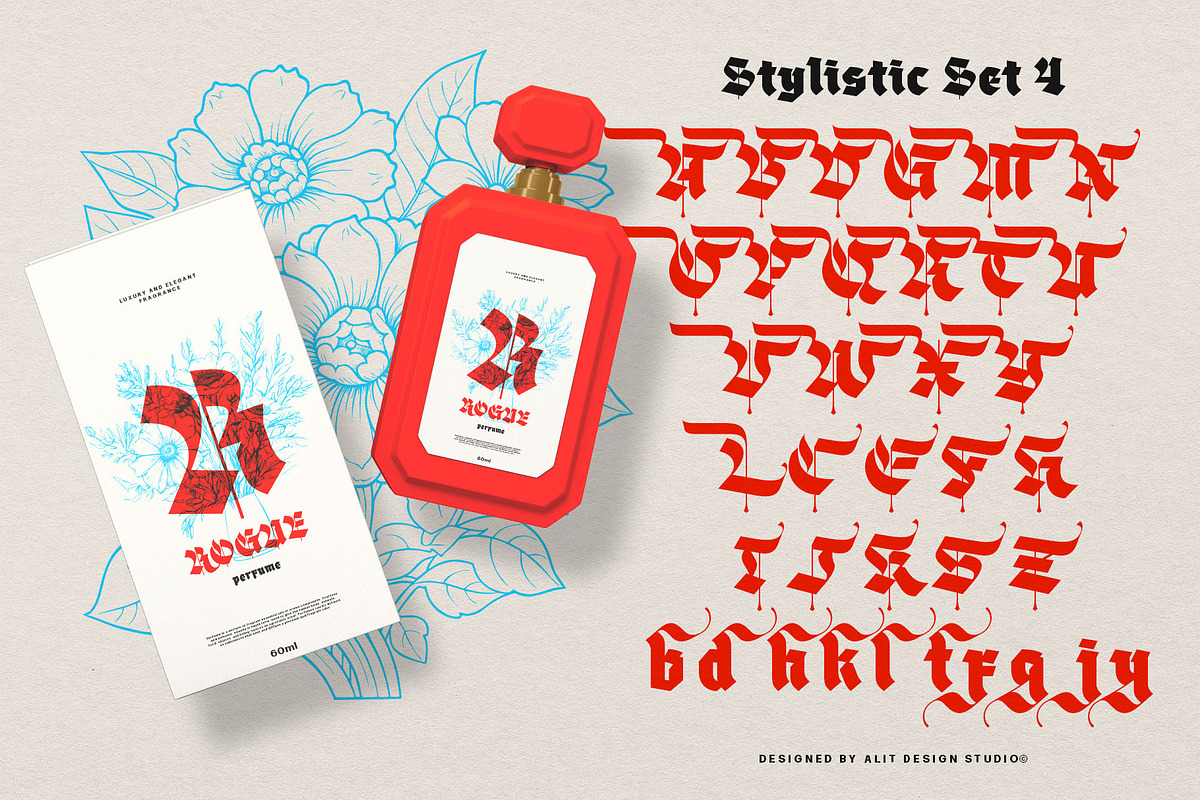 Blackther Typeface, a Blackletter Font by alit design (Photo 9 of 20)