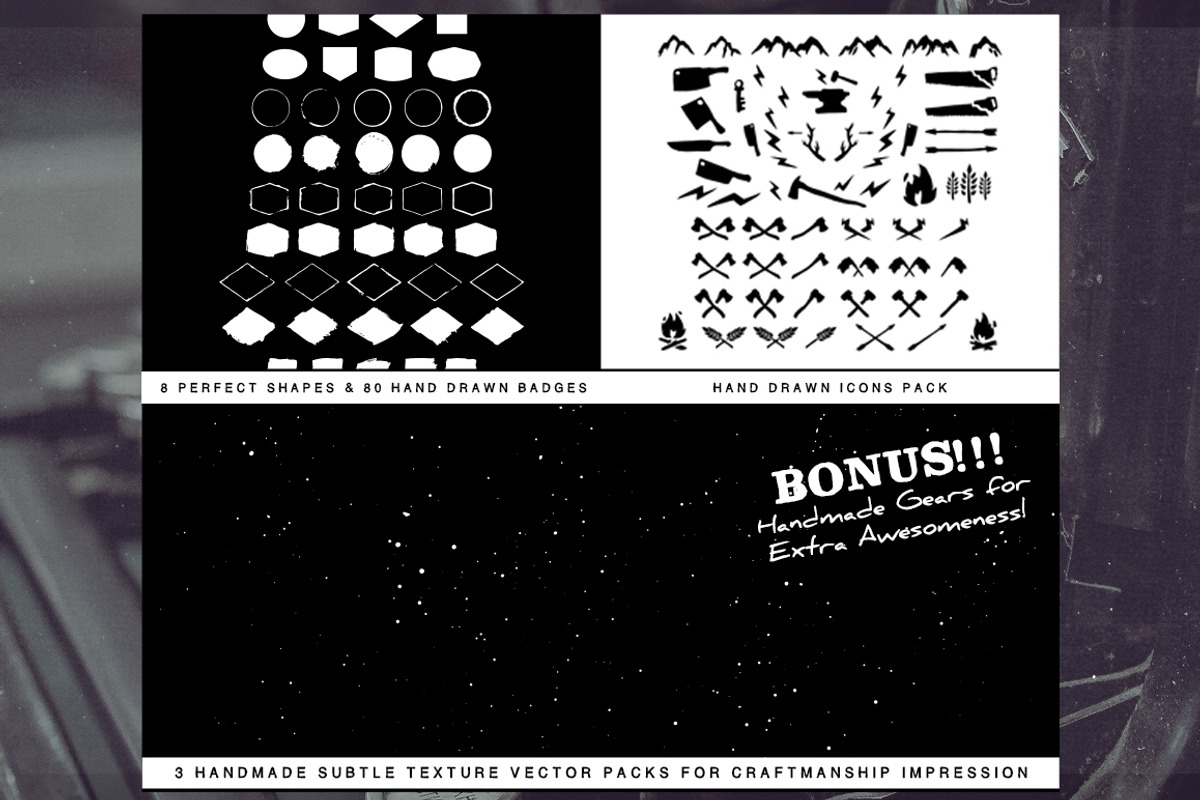 Total Inked Vintage Logo Toolkit, a Branding & Logo Template by Yusof Mining (Photo 4 of 5)