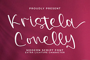Kristela Conelly, a Script Font by Integritype Studio (Thumbnail 1 of 14)